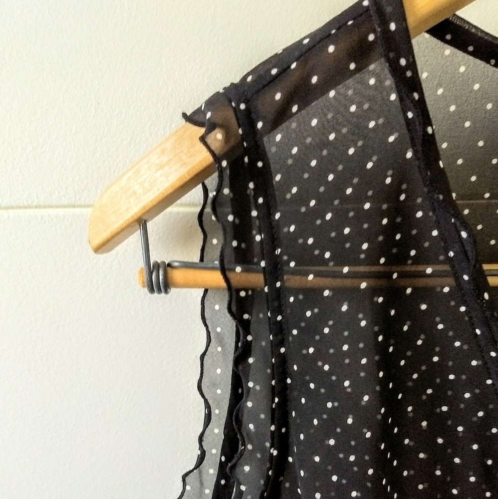 NY&C Sheer Black Top - Picture 3 of 6